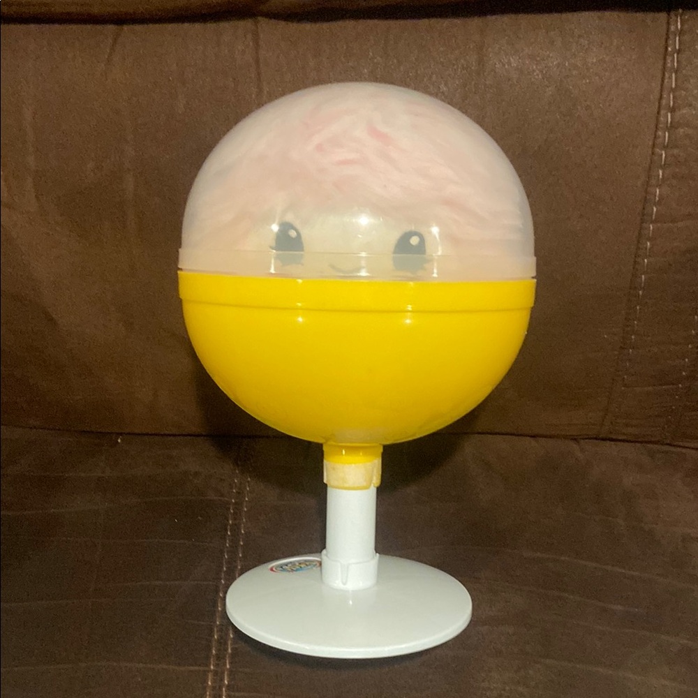 Pikmi Pops Yellow and White Pop Up Stuff Toy with Stand